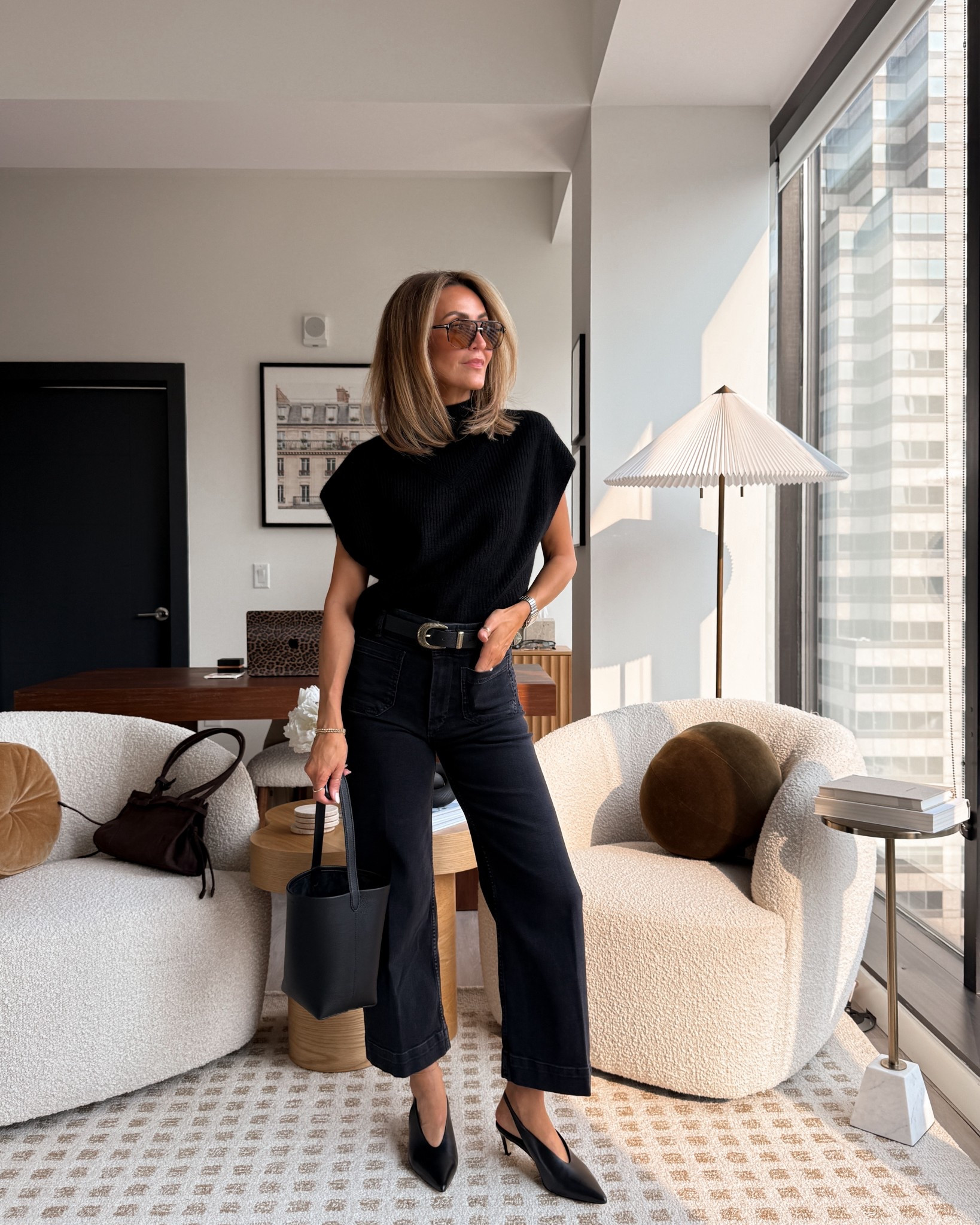 The universally flattering pants in action in this early fall outfit! These are everything we hope for when it comes to a flattering pair of pants! Size down, I wear a 25 in them. @anthropologie #anthropologiepartner 

#LTKStyleTip #LTKSeasonal #LTKShoeCrush