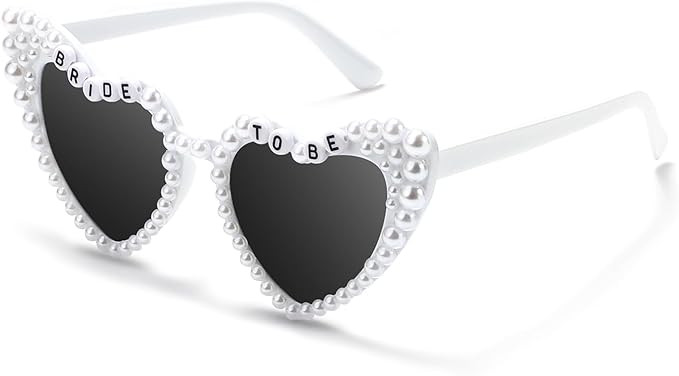 Etercycle Heart Sunglasses, Bride to Be Gifts Bachelorette Party Bride Sunglasses, Cute Glasses f... | Amazon (US)