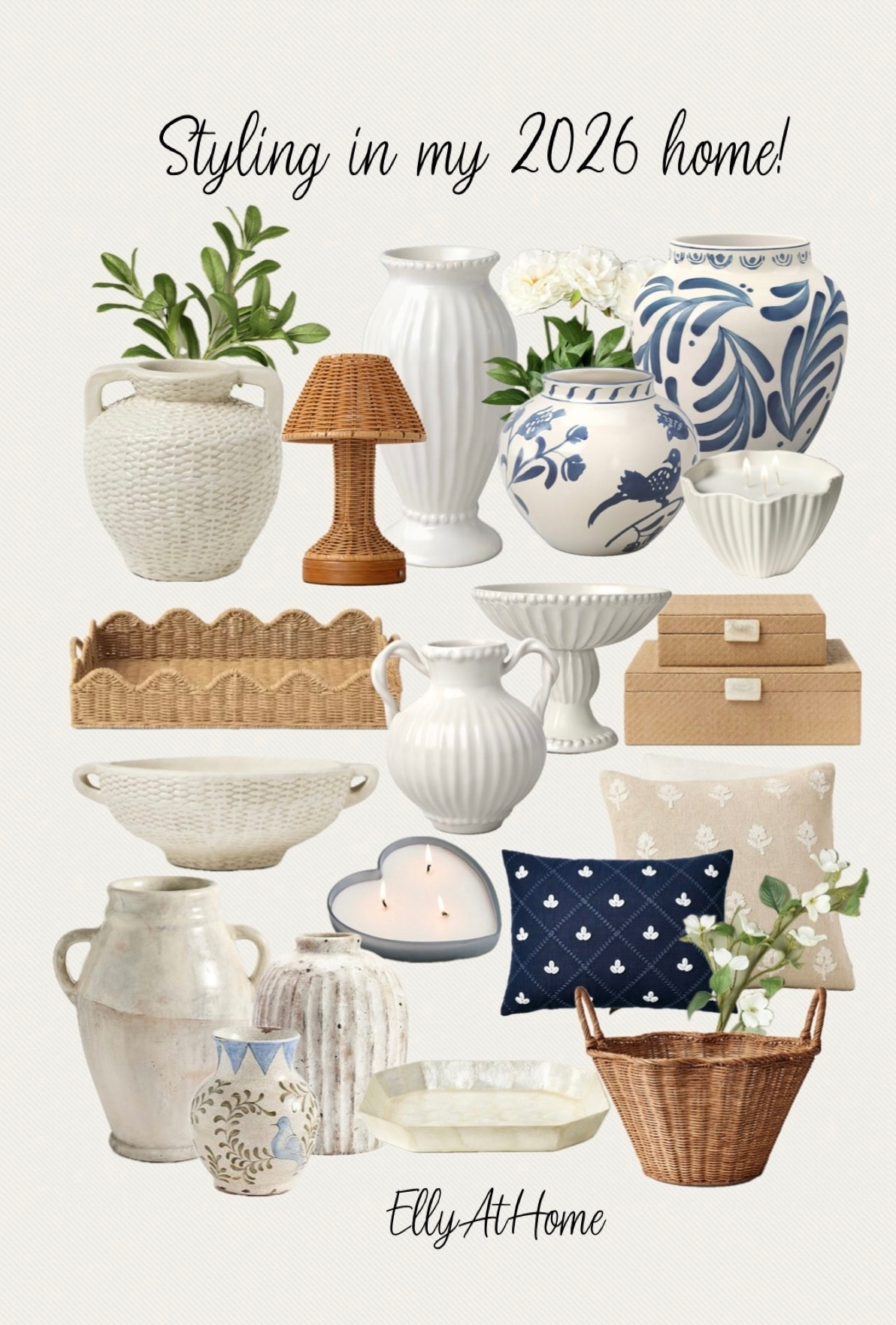 My 2026 home refresh! Beautiful pieces from new collections, and more home decor accessories from Pottery Barn and Target. Textured vase on sale! So many pretty vases, florals, trays, baskets, candles, throw pillows and more! 

#LTKSaleAlert #LTKHome #LTKFindsUnder50