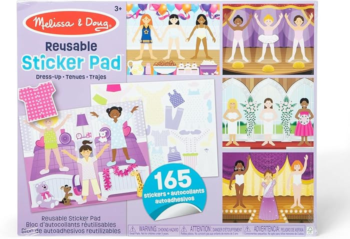 Melissa & Doug Reusable Sticker Pad: Dress-Up - 165+ Reusable Stickers - Removable Stickers, Kids... | Amazon (US)