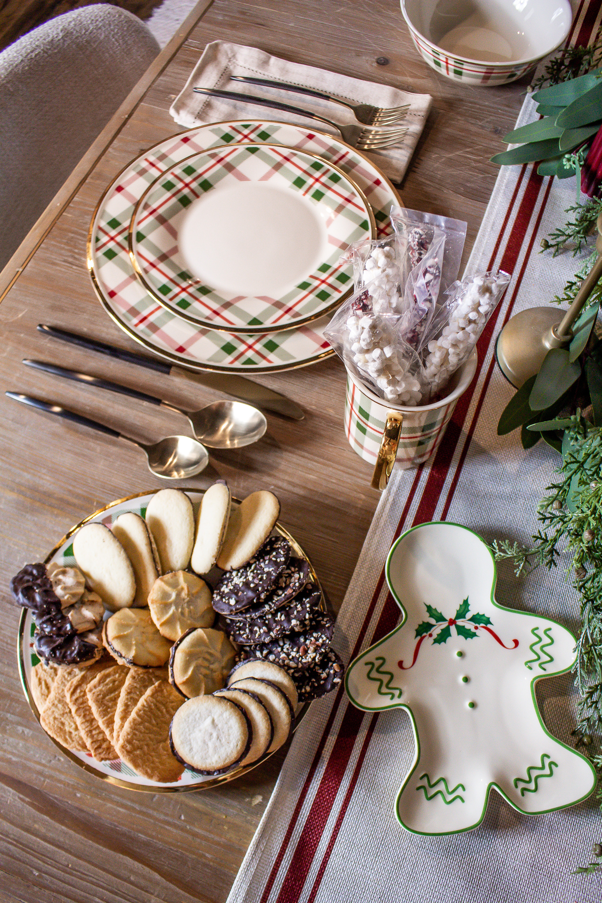 A warm and welcoming holiday tablescape built around timeless patterns and natural textures. Plaid dinnerware, fresh greens, and clean neutrals create a look that works from casual family dinners to formal celebrations.

holiday tablescape ideas, christmas table setting, cozy holiday decor, neutral holiday decor, entertaining ideas, table decor inspiration, holiday home decor

#LTKHoliday #LTKSeasonal #LTKHome
