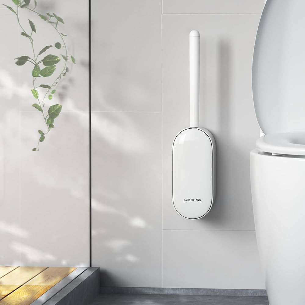 Toilet Bowl Brush and Holder, OSCIOSS Toilet Brush Set with Ergonomic Design, Compact Size, Durab... | Amazon (US)