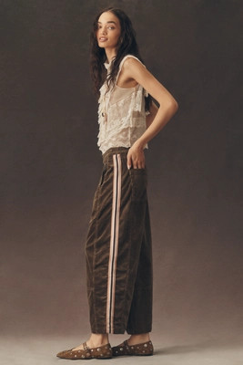 The Izzie Relaxed Pull-On Barrel Pants by Pilcro: Corduroy Edition | Anthropologie (US)