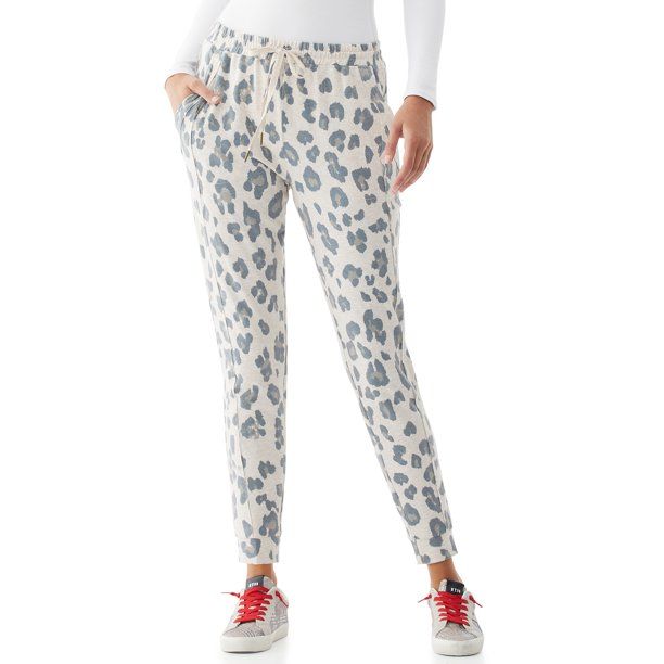 Scoop Women's Animal Printed Joggers with Front Seaming | Walmart (US)