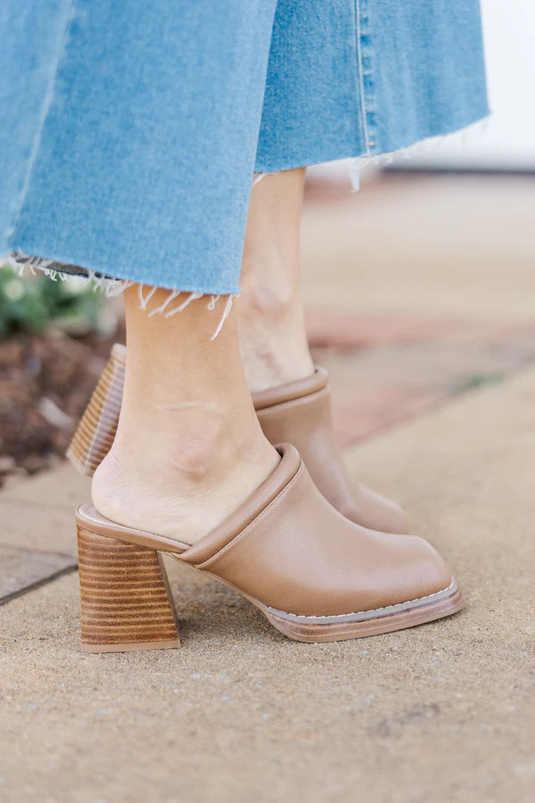 Fond Memories Dark Taupe Heeled Clogs | The Mint Julep Boutique