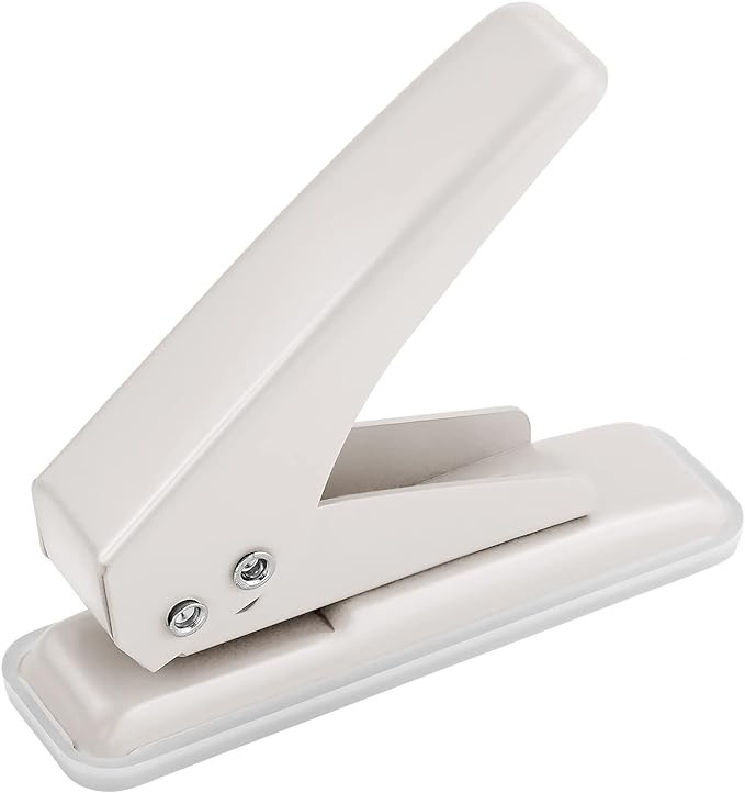 Single Handheld 1/4 Inches Hole Punch, 20 Sheet Paper Hole Punch Capacity Metal Hole Puncher with... | Amazon (US)
