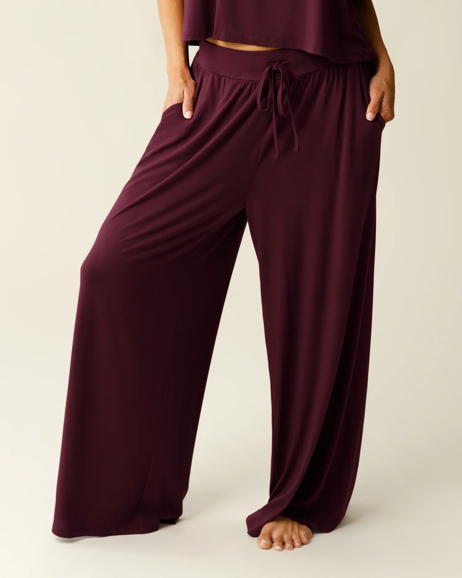 Aria Bamboo Casual Lounge Pant | Deep Burgundy - Kindred Bravely | Kindred Bravely
