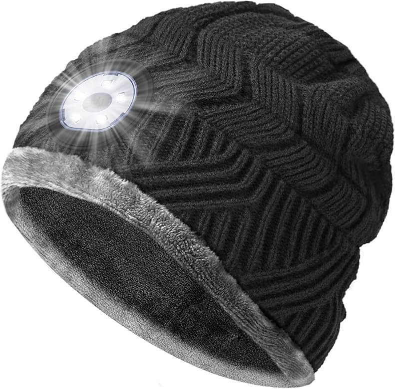 HIGHEVER LED Beanie Hat with Light - Stocking Stuffers Gifts for Men Women Flashlight Beanie with... | Amazon (US)