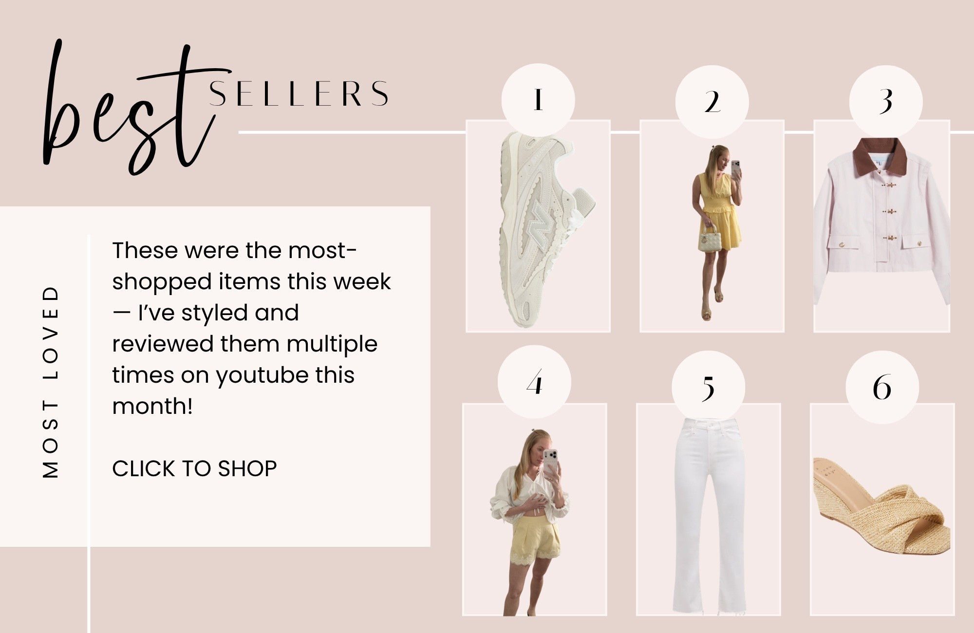 Rounding up the most shopped items this month! 

May bestsellers // white jeans // butter yellow // target dress // new balance sneakers // target wedges // target shoes