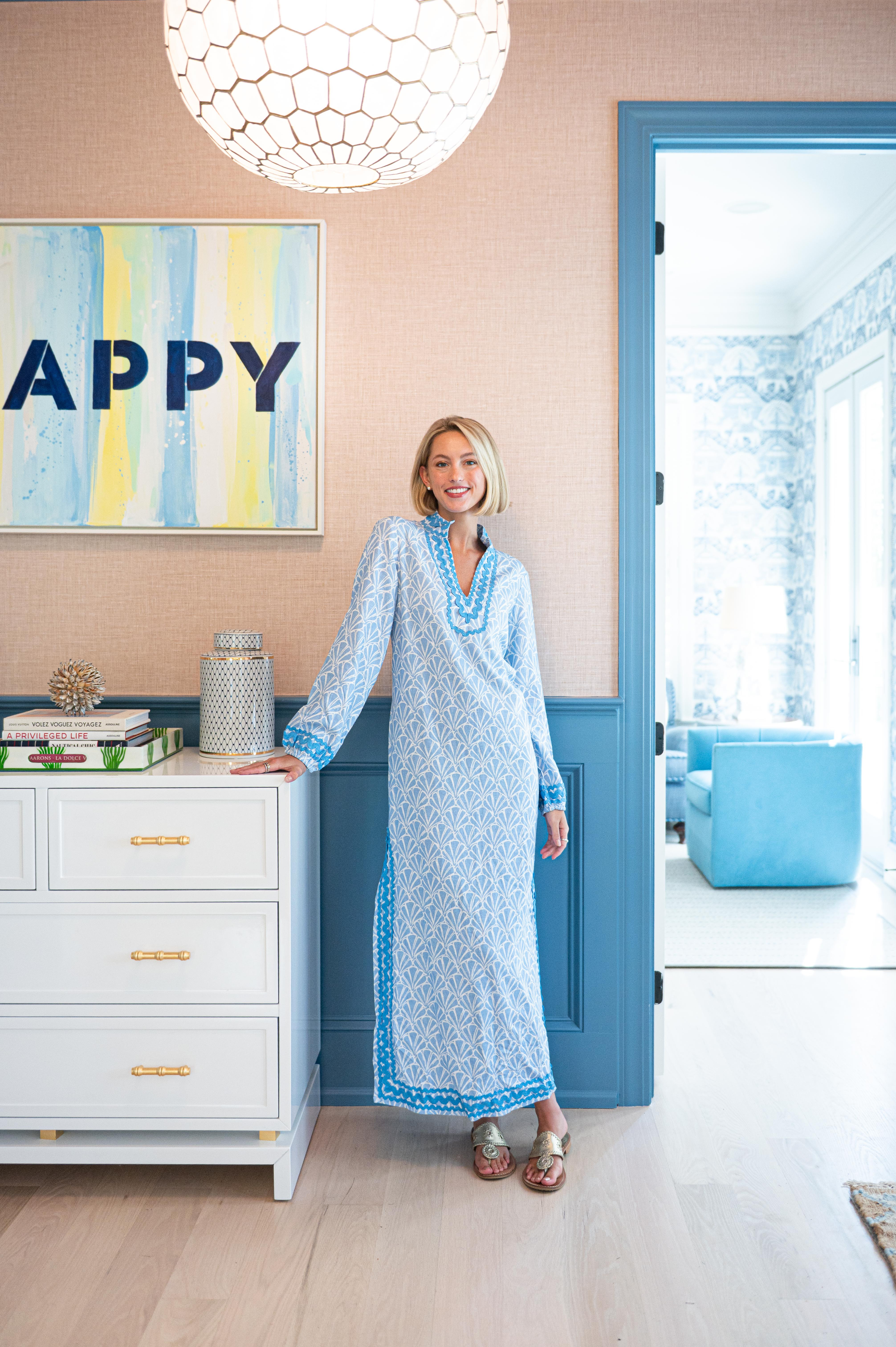 Seashell Print Caftan with Ric-Rac | Sail to Sable