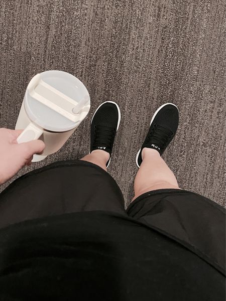The weather is back to warm again so today’s gym outfit for my HIIT workout is: black and white sneakers, black double layer workout shorts, a plain black tee, and my Stanley to stay hydrated!

#LTKfit #LTKunder100