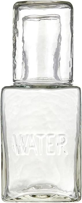 Santa Barbara Design Studio Decanter Water Bottle and Drinking Glass Set, 2-Piece Set, Hammered | Amazon (US)