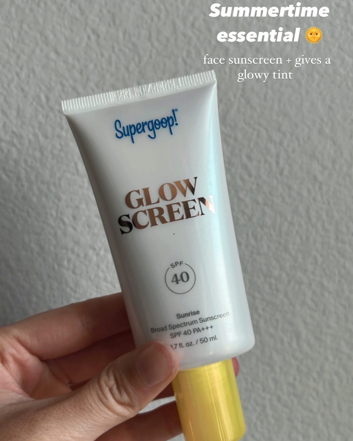 Supergoop! Glow Screen 💛 natural, glowy tint

Face sunscreen, summer skincare, SPF

#LTKswim #LTKSeasonal