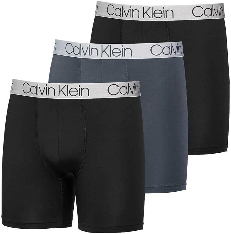 Calvin Klein Men`s Microfiber Boxer Briefs Pack of 3 | Amazon (US)