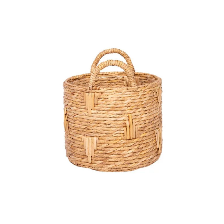 Better Homes & Gardens Athena 12" Round Bulrush Basket Planter | Walmart (US)