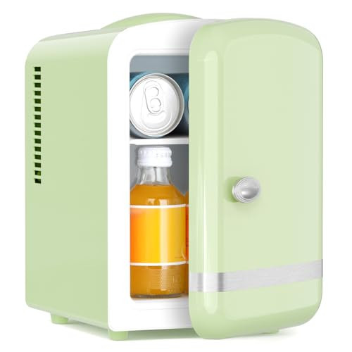 Antarctic Star 4L/6 Cans Compact Refrigerator,Portable Mini Fridge Skin Care,Cooler and Warmer for Bedroom,Car,Office & Dorm, Small Cooler for Cosmetics/Beverage/Food,GREEN | Amazon (US)
