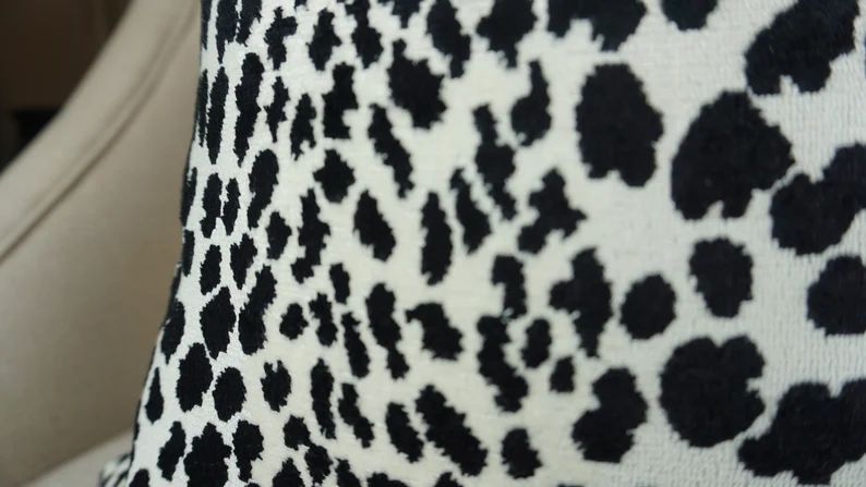 Black Animal Print Pillow Covers Decorative Velvet Pillow | Etsy | Etsy (US)