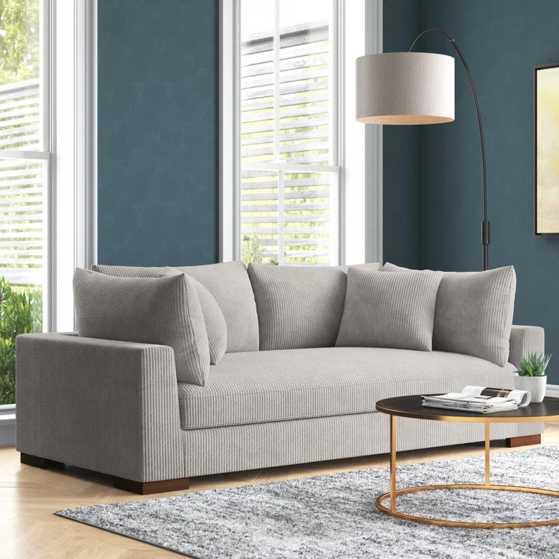 Alcantara 89.5" Square Arm Sofa | Wayfair North America