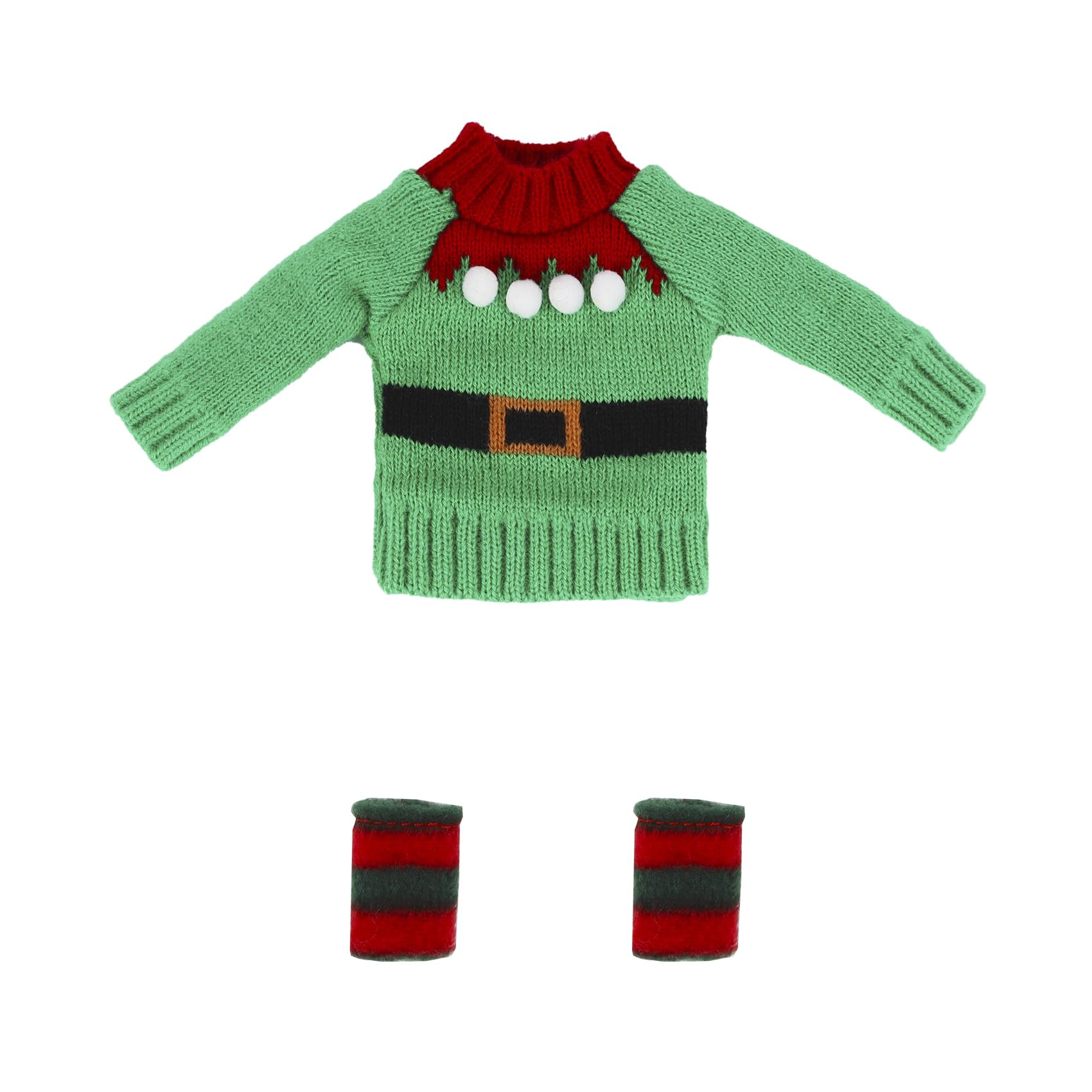 MUYI Santa Doll Clothing Accessories Set - 1pc Sweater Clothes with 1 Pair Pointy Shoes | Amazon (US)