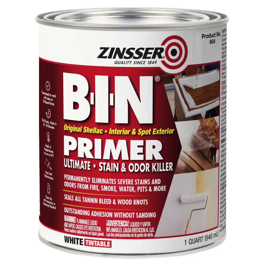Zinsser BIN Interior/Exterior Multi-purpose Shellac Wall and Ceiling Primer ( 1-quart ) | 904 | Lowe's