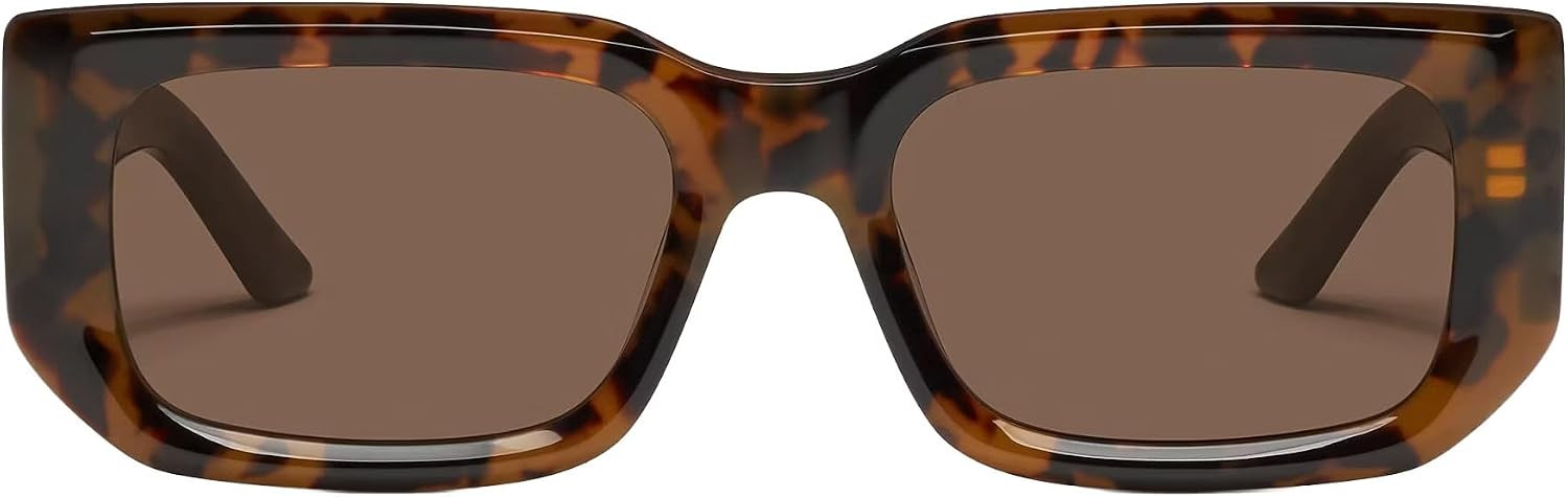 QUAY Tell Me More Rectangle Sunglasses for Women with UV Protection | Amazon (US)