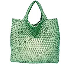 Fashion Woven Bag Shopper Bag Travel Handbags and Purses Women Tote Bag Large Capacity Shoulder B... | Amazon (US)