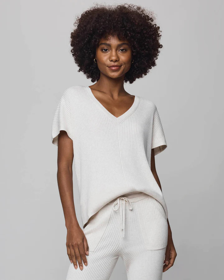 Georgie Cashblend Short Sleeve Sweater | Splendid