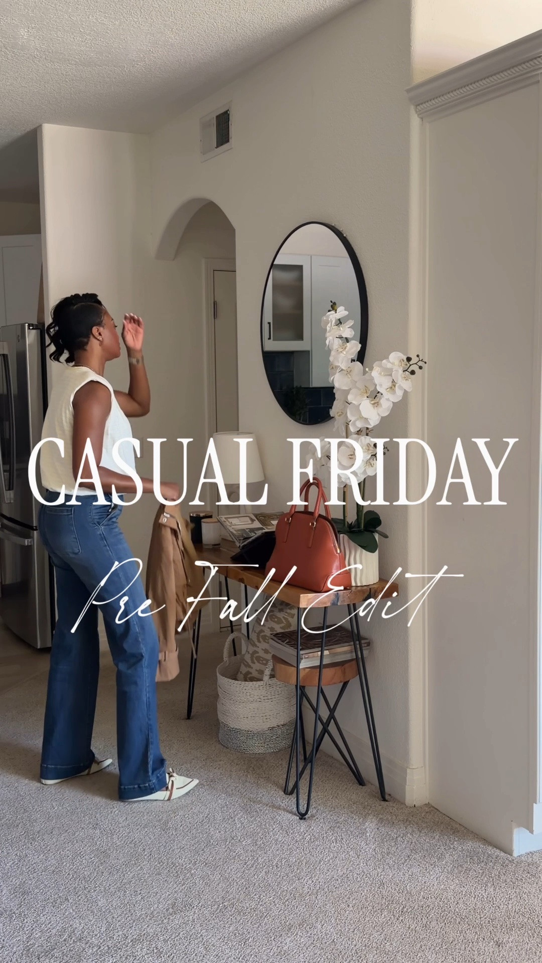 Ready to step into the weekend! 
Transitioning my Friday desk look into a pre fall look with light layers and warm earth tones.

What do you think of this look?

#LTKgrwm #LTKWorkwear #LTKdayinmylife