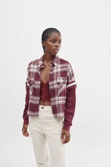 BDG Caleb Sporty Flannel Shirt | Urban Outfitters (US and RoW)