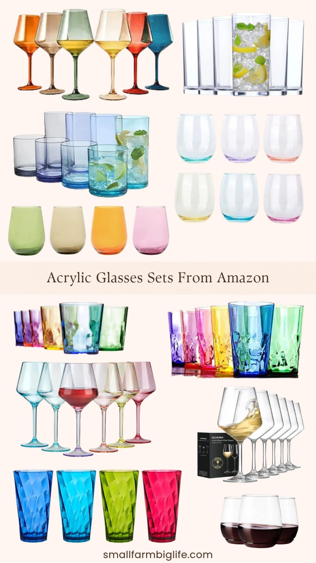 Acrylic glasses are a summer essential and Amazon has so many pretty sets right now. From clear stemless wine glasses to rainbow, jewel tones, pastels, and earthy fall colors, there is a set for every outdoor table setting and entertaining style. They are shatterproof, reusable, and look so much nicer than plastic cups, which makes them perfect for the pool, the patio, or any summer gathering where you want drinks to look good without worrying about breakage. Tap to shop! 

 #LTKfoodie #LTKSeasonal #LTKHome