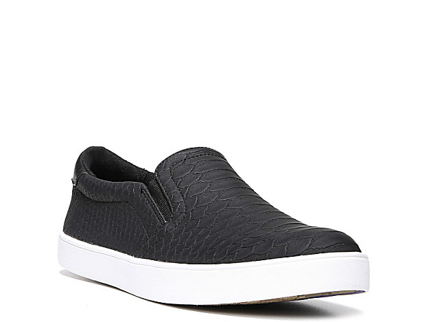 Dr. Scholl's Madison Slip-On Sneaker - Women's - Black Embossed Faux Leather | DSW