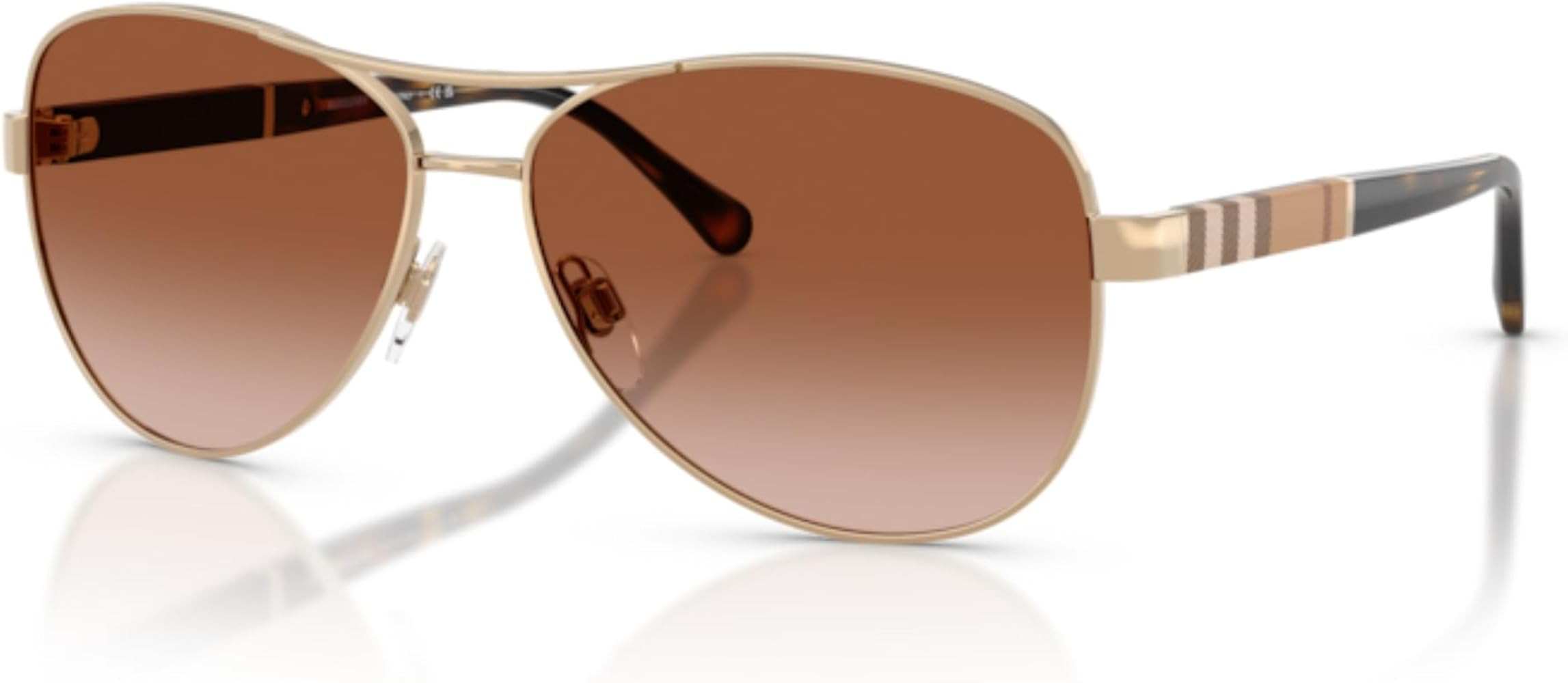 BURBERRY BE3080 Aviator Sunglasses For Women+BUNDLE with ACCESSORY EYEWEAR KIT | Amazon (US)