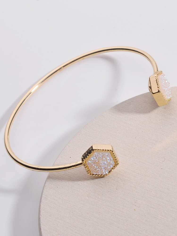 Hexagon Decor Cuff Bracelet | SHEIN