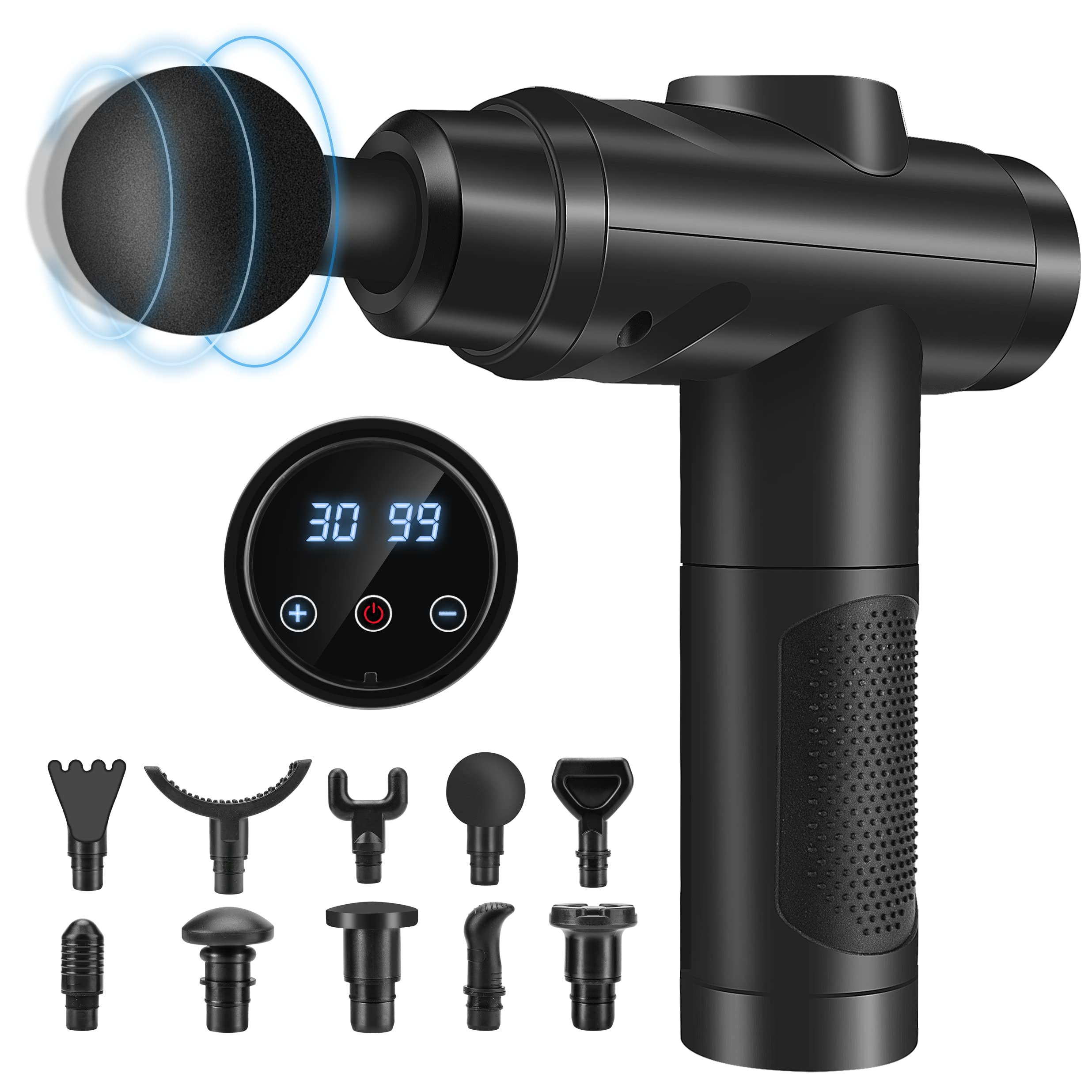 Massagepistole, Muskel Percussion Massagegerät mit 30 Geschwindigkeiten Leise Handmassagegeräte... | Amazon (DE)