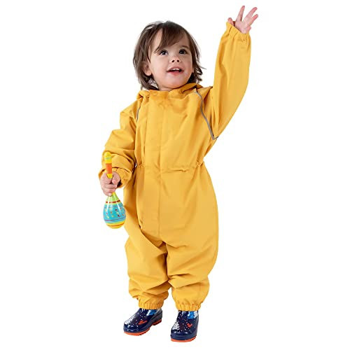 JAN & JUL Rain Suit for Baby Girls Boys with Waterproof Coverall (Puddle-Dry: Yellow, Size: 1 Year) | Amazon (US)
