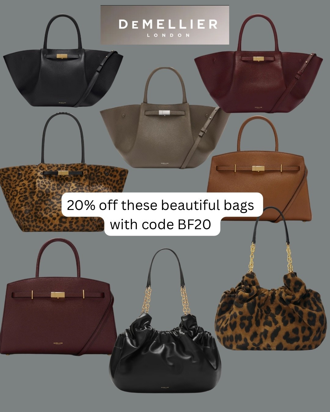 20% off with code BF20 
Black Friday @demellierlondon 