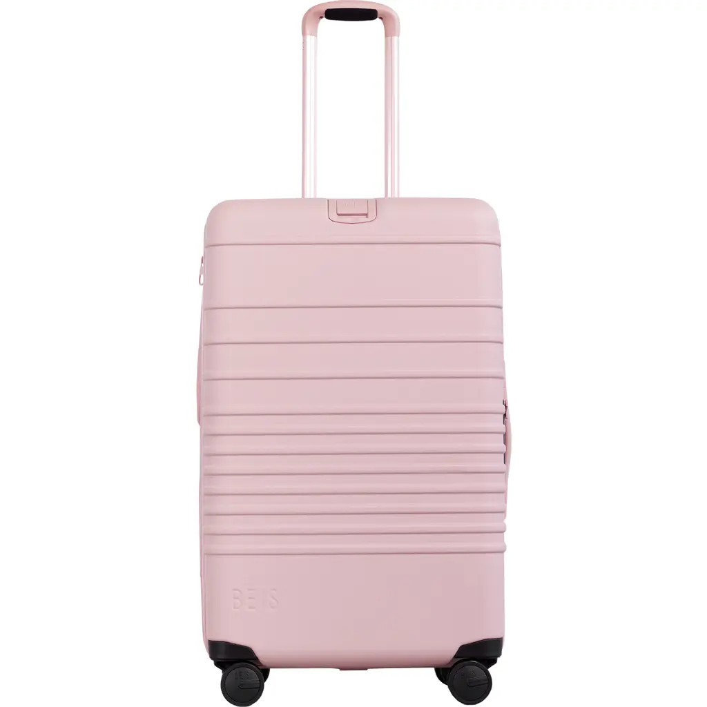 Béis The Medium Check-In Roller Suitcase in Atlas Pink at Nordstrom | Nordstrom