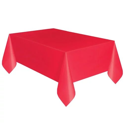 Way to Celebrate! Red Plastic Party Tablecloths, 108 x 54in, 3ct | Walmart (US)