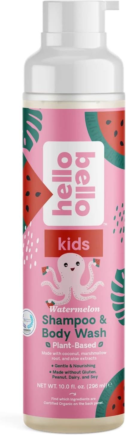 Hello Bello Watermelon Shampoo & Body Wash - Tear-Free, Hypoallergenic, Dermatologist & Pediatric... | Amazon (US)