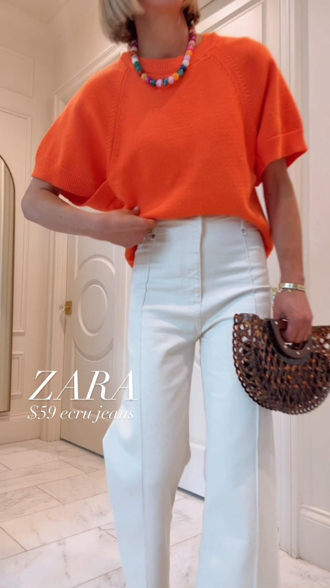 Spring outfit from @Zara 

Wearing size small in top 
Jeans fit tts wearing size 2/25