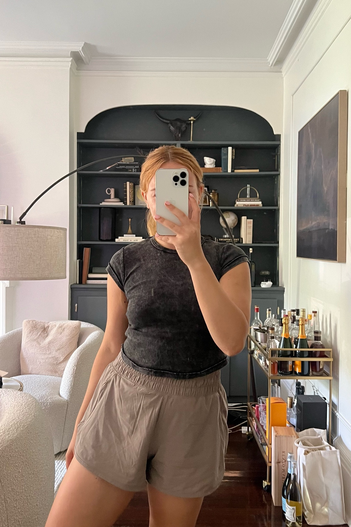 wearing a size S in the top and M in the shorts!! 