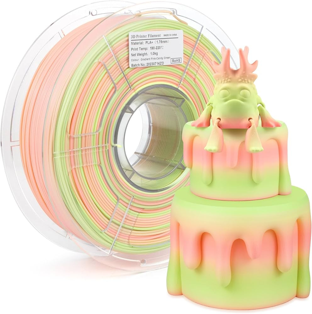 iSANMATE PLA 3D Printer Filament, PLA Plus Filament 1.75mm, Fast Change Multicolor Rainbow PLA Fi... | Amazon (US)
