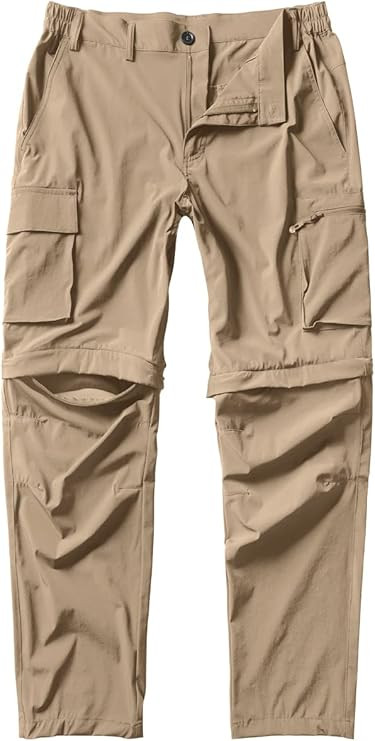 Gash Hao Mens Hiking Convertible Pants Outdoor Waterproof Quick Dry Zip Off Lightweight Fishing P... | Amazon (US)