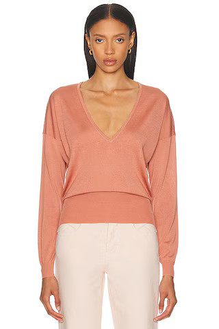 Silk Cashmere V-neck Sweater | FWRD 