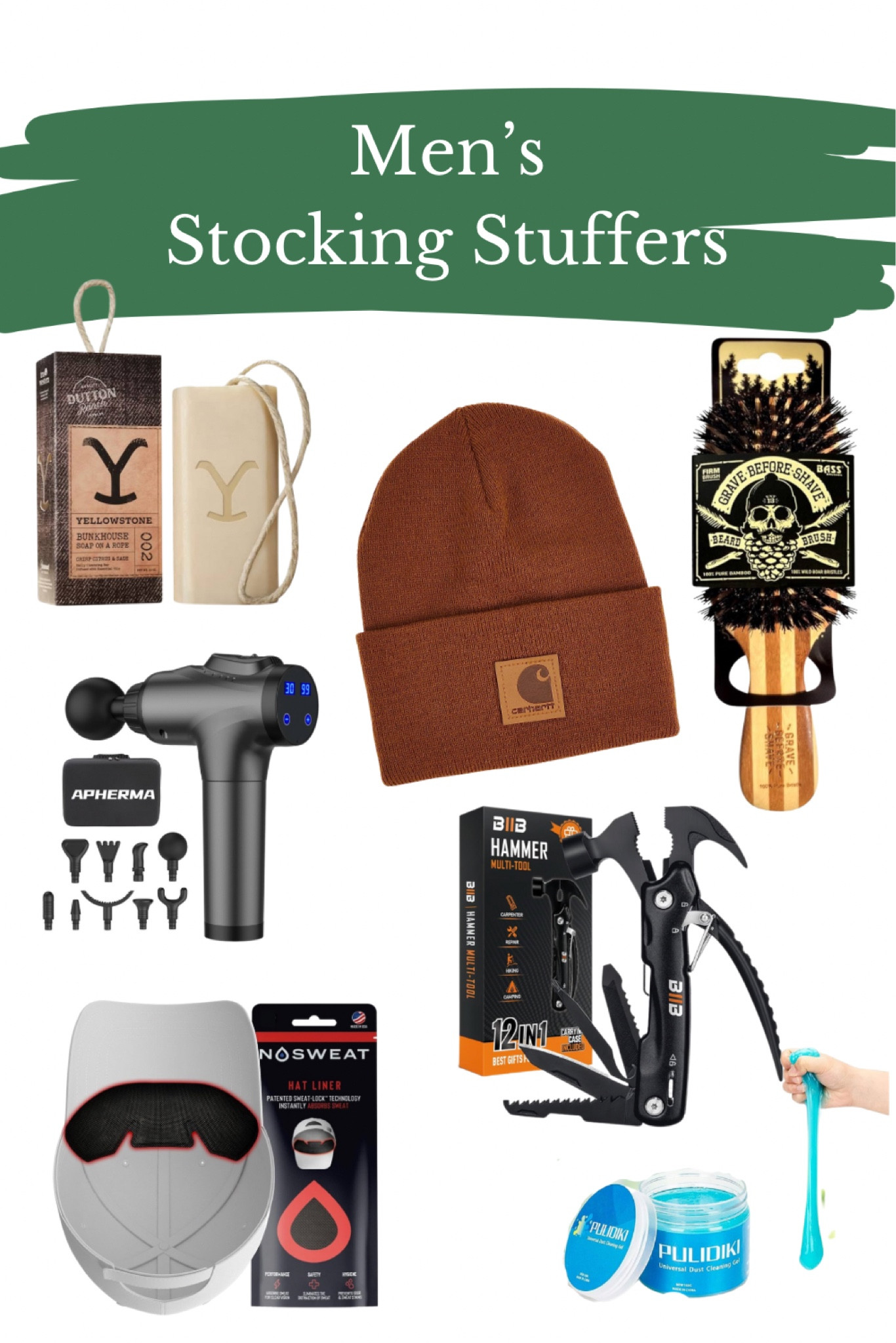 Need ideas for men’s stocking stuffers? Check out these fun finds from Amazon. There’s a little something for everyone, from tools to accessories to self care! 

#LTKGiftGuide #LTKmens #LTKHoliday