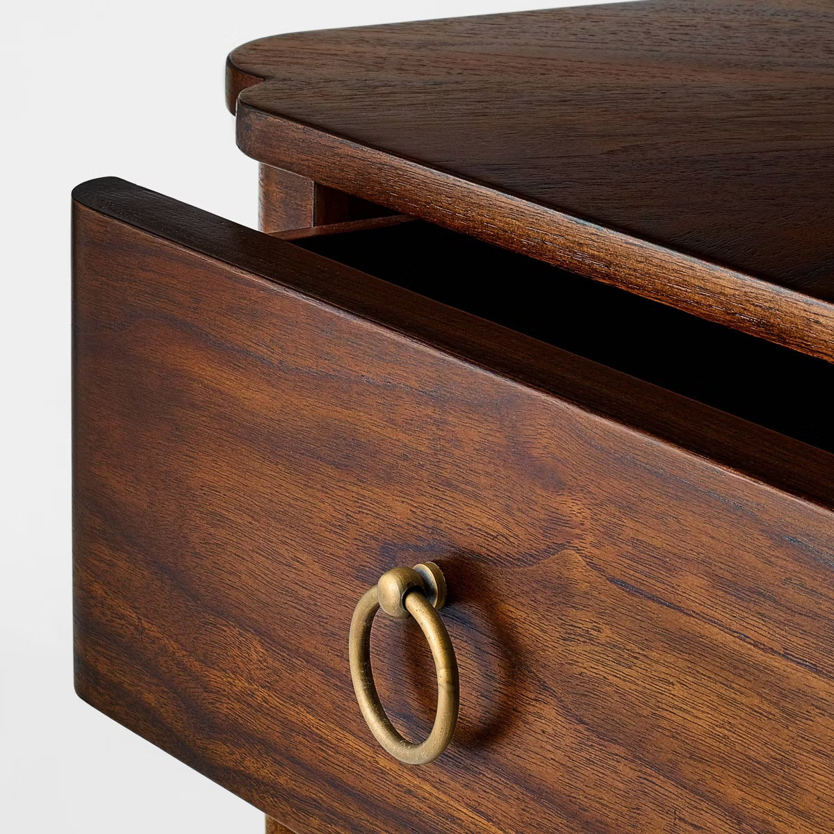 Nephi One Drawer Accent Table Walnut Brown Wood Veneer - Threshold™ designed with Studio McGee | Target