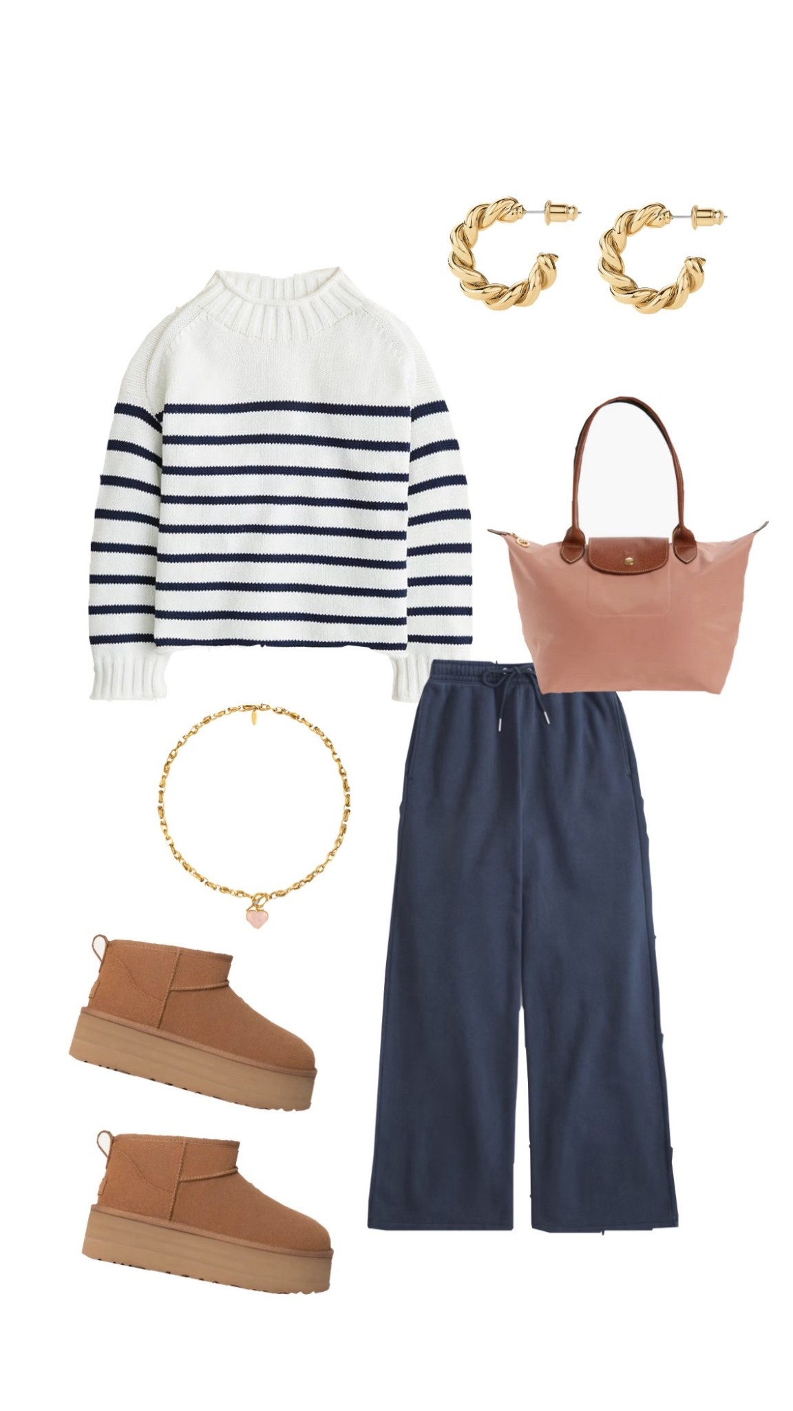 Cozy outfits for winter, jcrew sweaters, striped sweaters, winter outfit inspo, outfit inspo, platform uggs 

#LTKootd #LTKU #LTKSeasonal