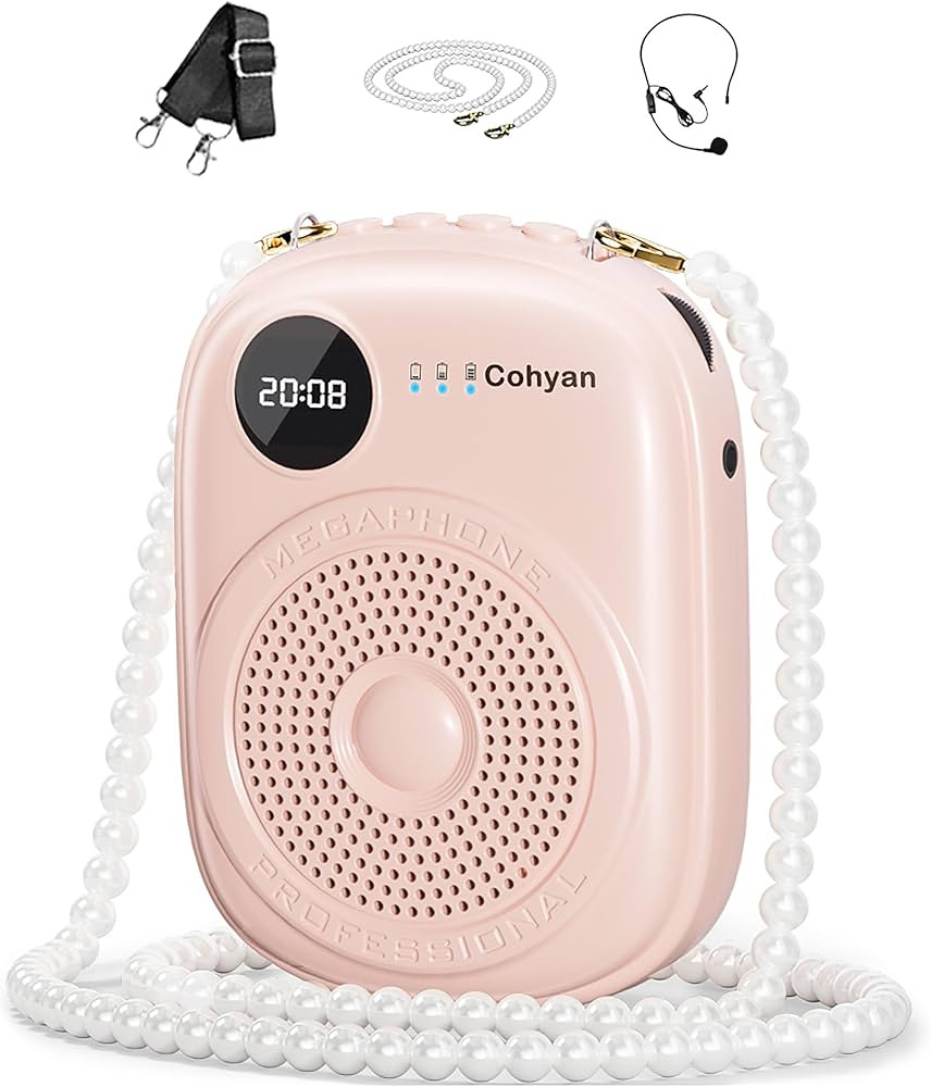 Voice Amplifier for Teachers, Portable Bluetooth Wired Microphone & Speaker, Rechargeable Bullhor... | Amazon (US)
