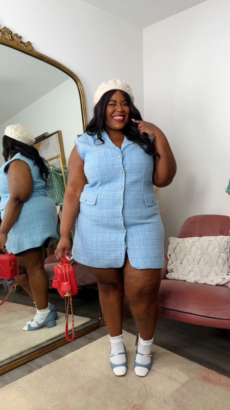 How to wear Tweed? I got you? 

2X/20 

Black and White outfit is sold out.

#plussizetweed #plussizefashion #plussizeoutfit #springoutfits 

#LTKfindsunder100 #LTKplussize #LTKsalealert
