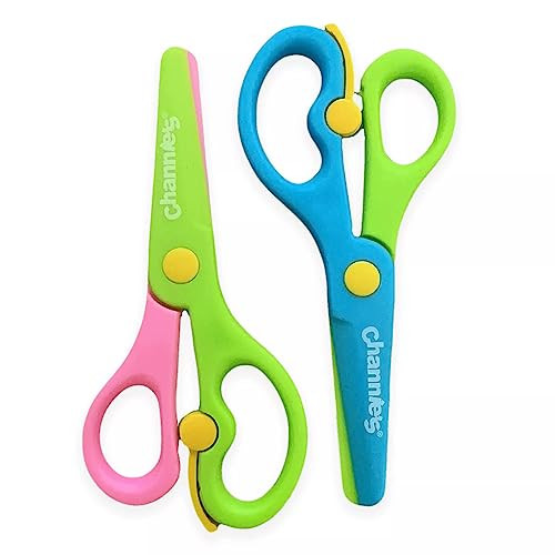 Channie's Safety Scissors for Small Hands (Ages 3-5) - Kid-Safe Plastic Training Scissors for Preschoolers, Child Hand-Eye Coordination Development, Kids Scissors, Toddler Safety Scissors (2 pack) | Amazon (US)